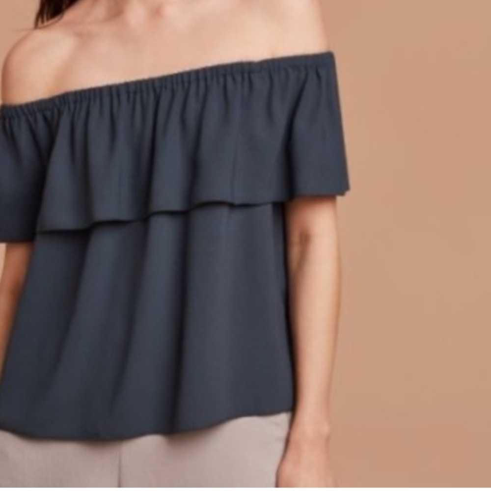 Aritzia Wilfred Promener Blouse Blue Size Small
